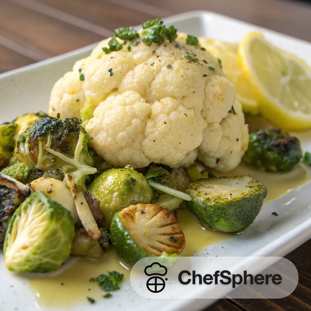 Lemon Butter Roasted Cruciferous Vegetables