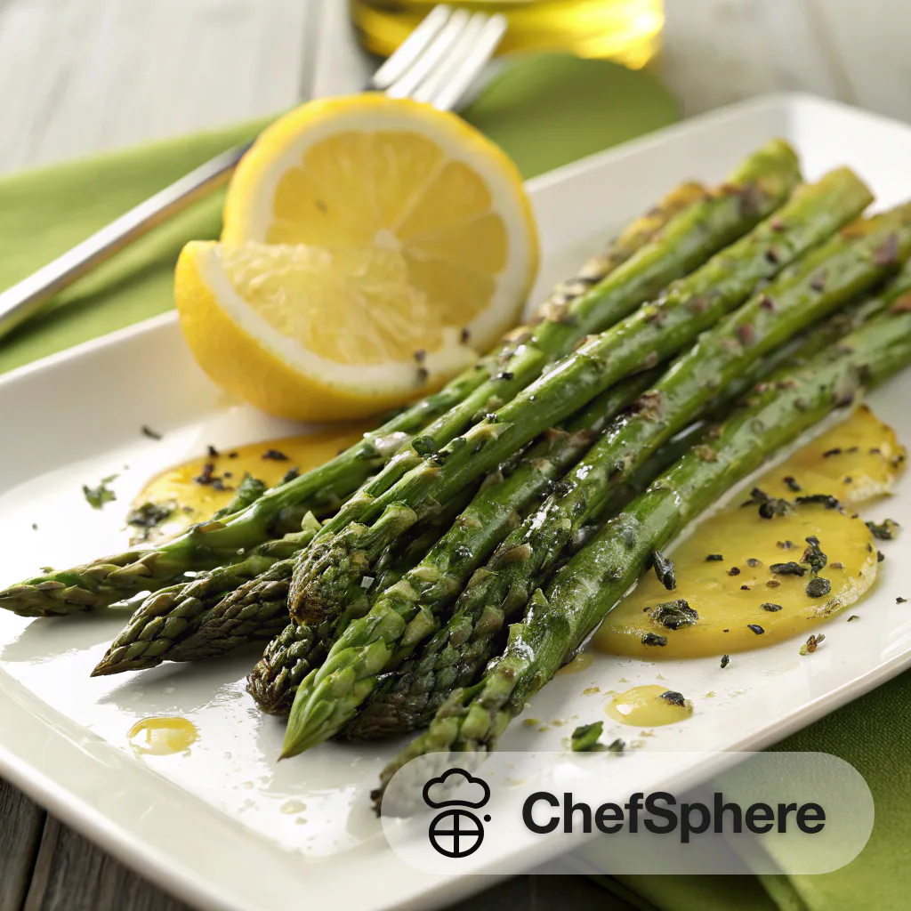 Lemon Vinaigrette Grilled Asparagus Spears