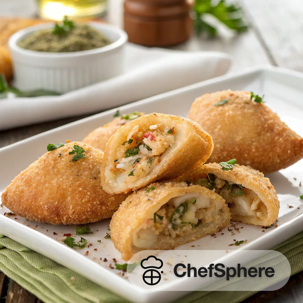 Crispy Savory Stuffed Dough Pockets