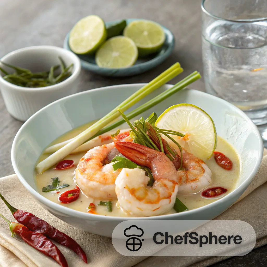 Lemongrass-Coconut Steamed Shrimp Dish