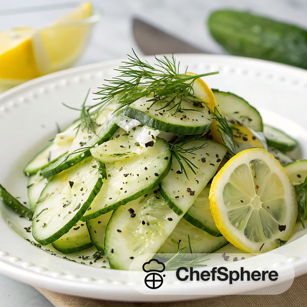 Zesty Dill Lemon Cucumber Salad