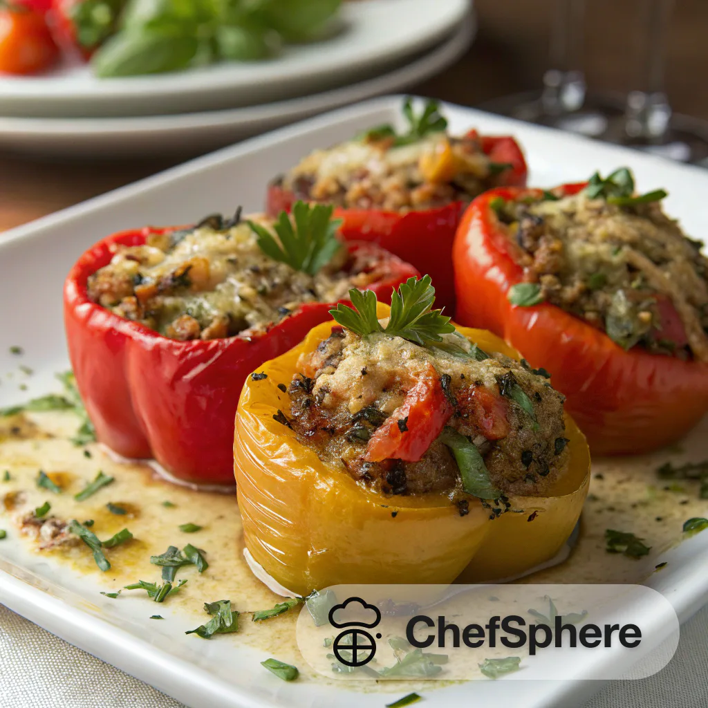 Savory Baked Stuffed Sweet Peppers