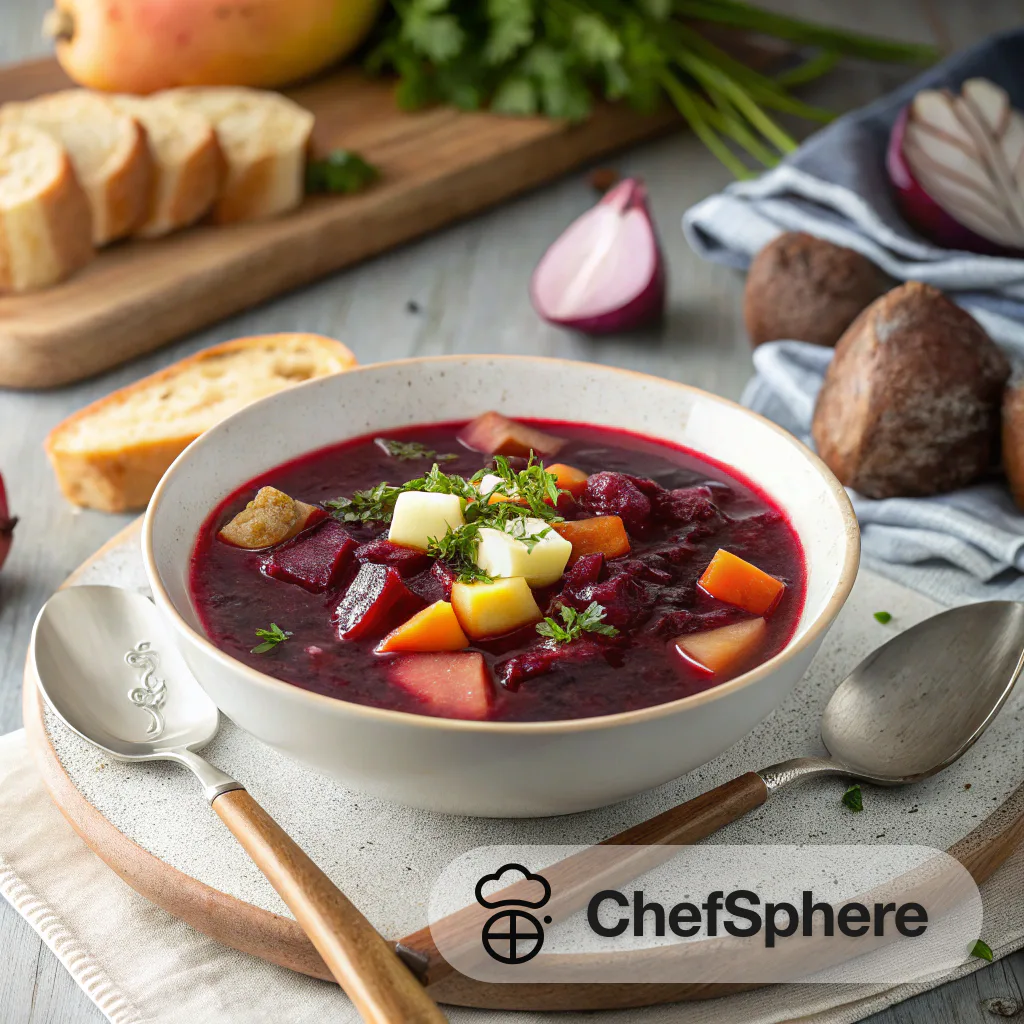 Beet Potato Soup with a Kick