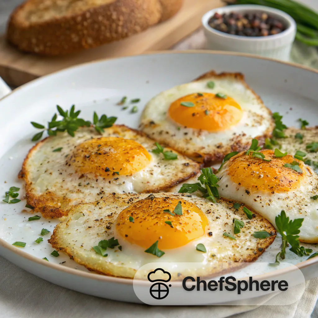 Golden Crusted Pan-Seared Eggs