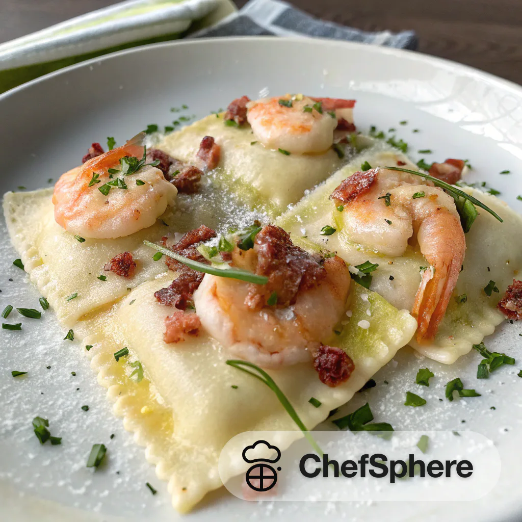 Shrimp and Pancetta Ravioli from Scratch