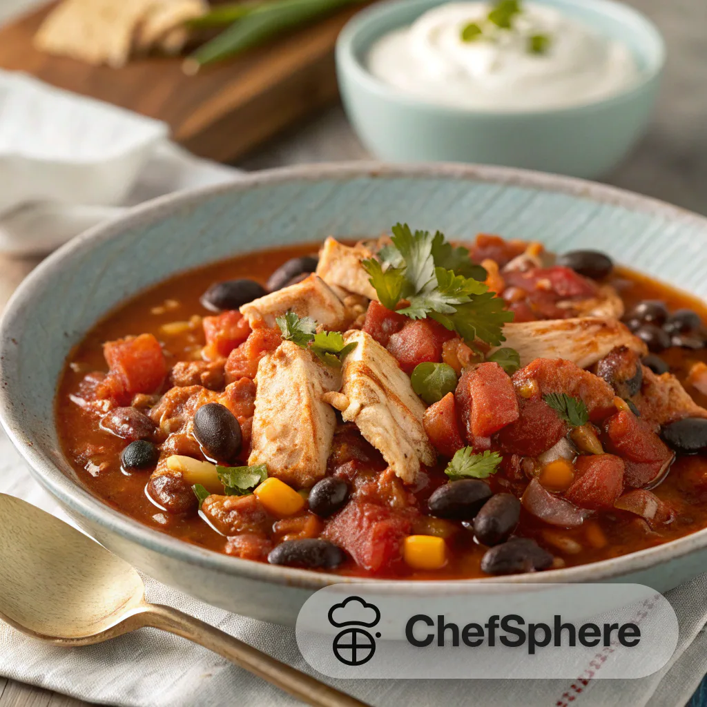 Chipotle Chicken Chili Slow Cooker Recipe