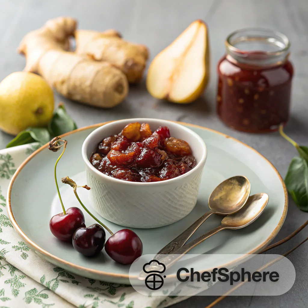 Spiced Pear Chutney with Cherries &