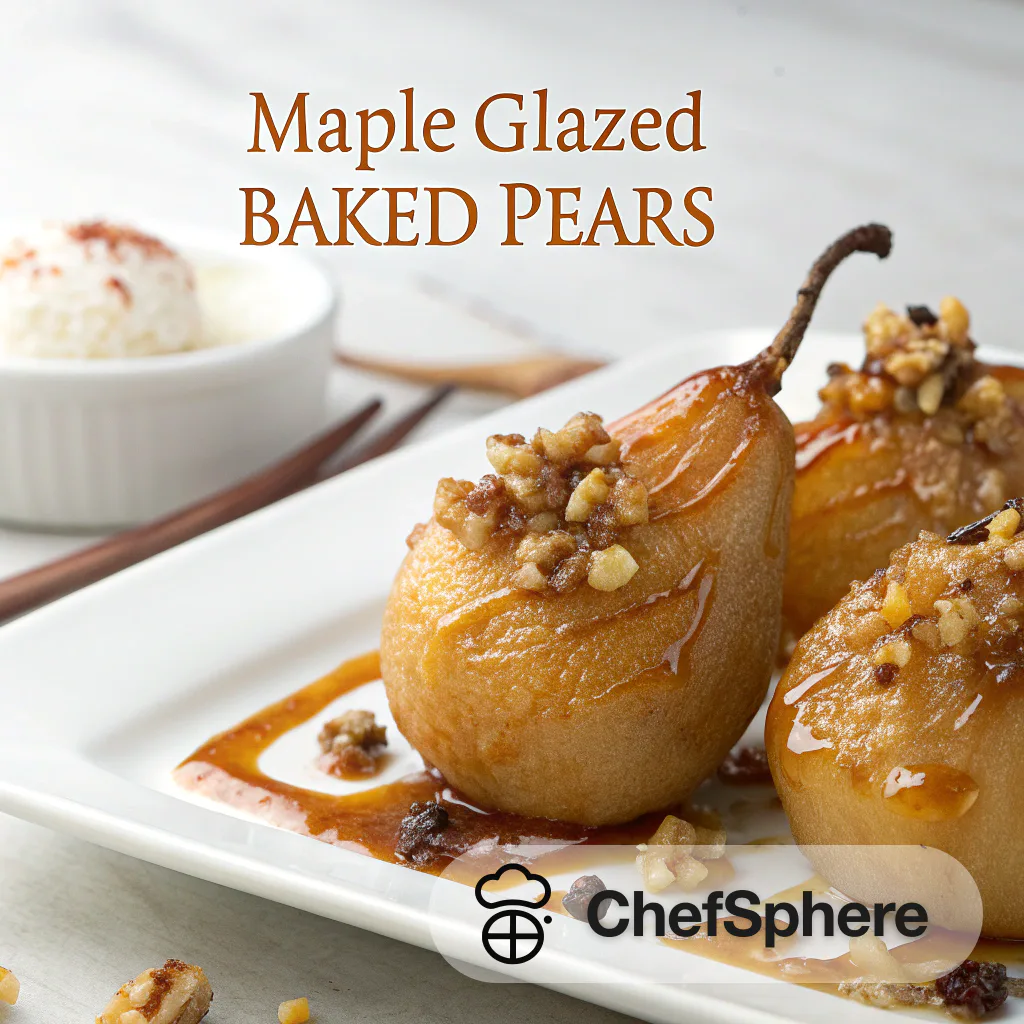 Maple-Glazed Baked Pears