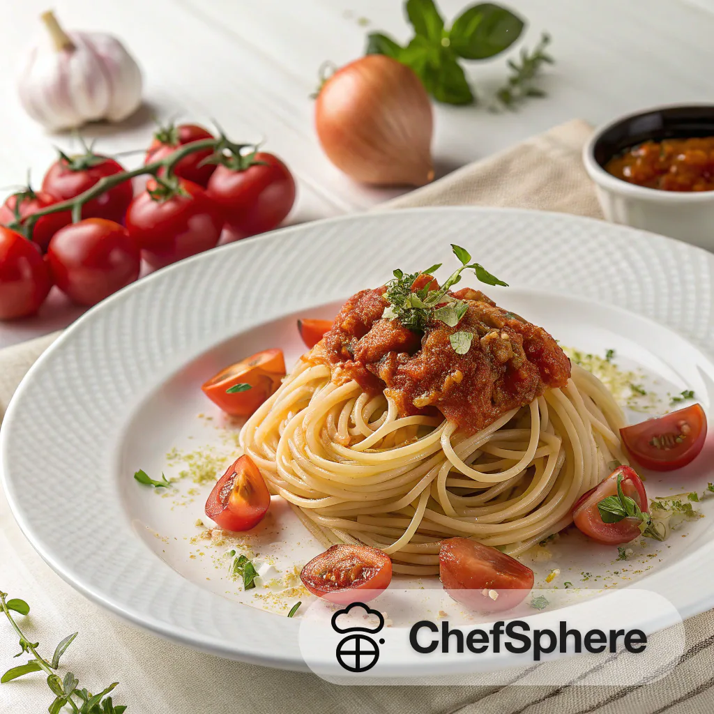 Tomato Pasta with Savory Sauce