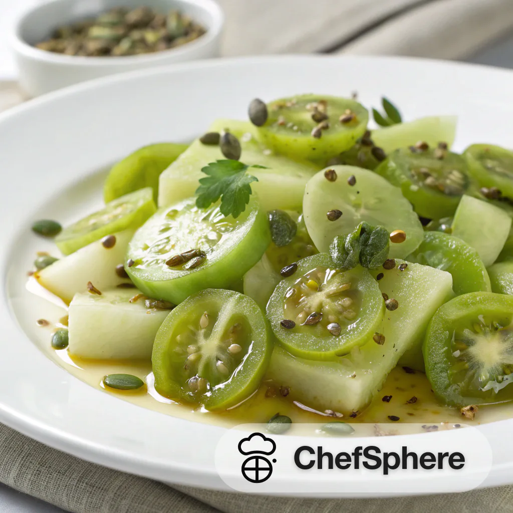 Green Tomato and Honeydew Salad Refresh