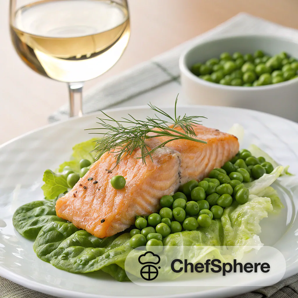 Steamed Salmon with Peas Perfection