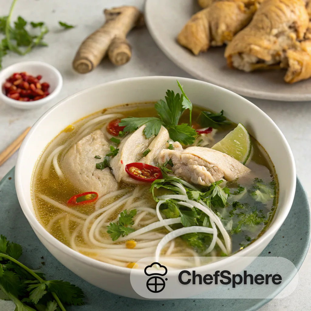 Vietnamese Herb Chicken Noodle Soup