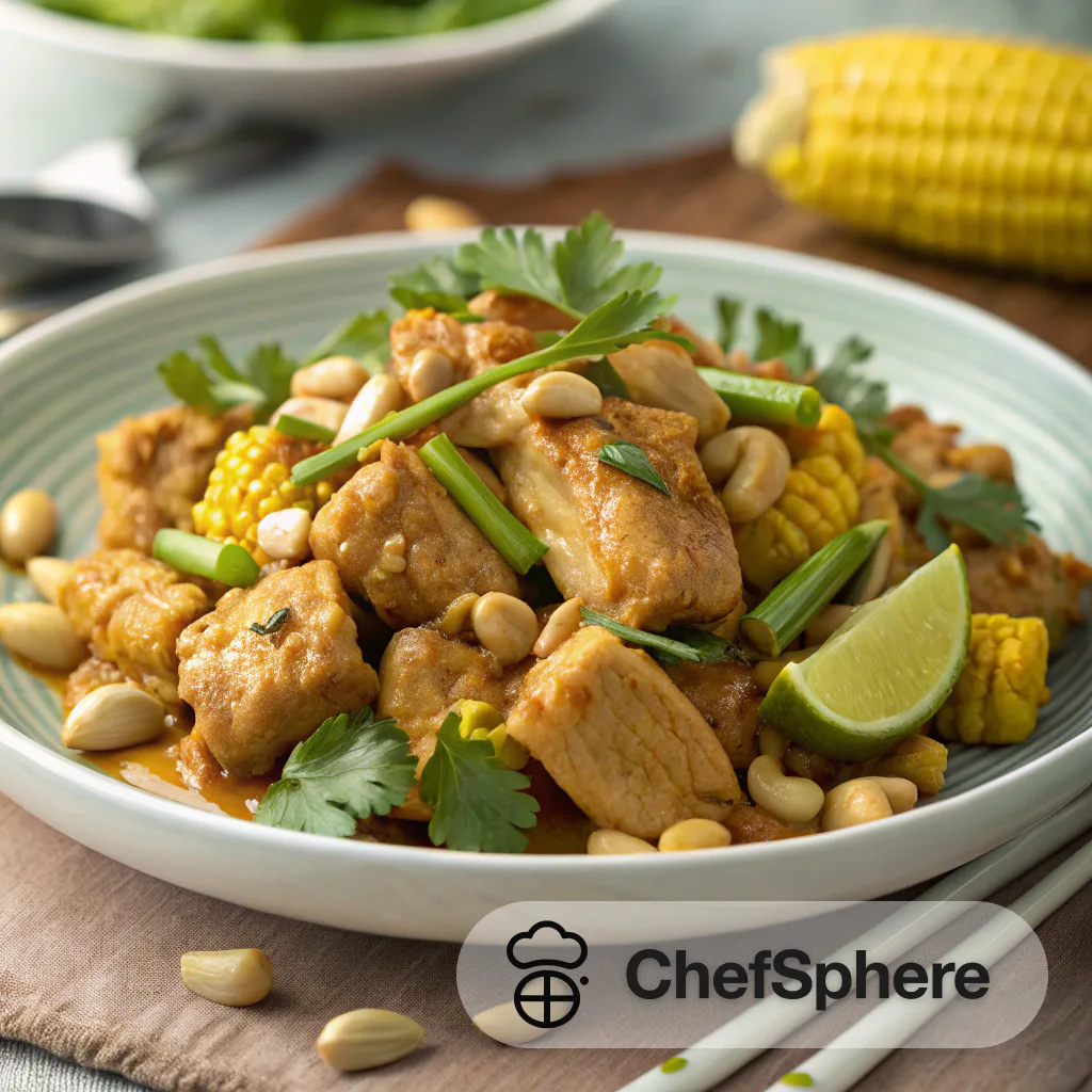 Peanut Chicken with Aromatic Herbs