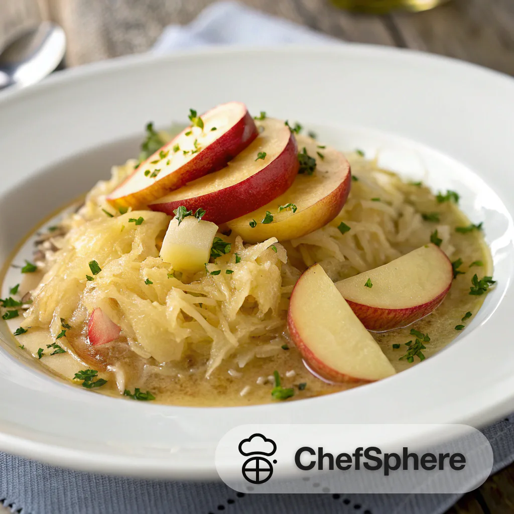 Sauerkraut and Apple White Wine Braise