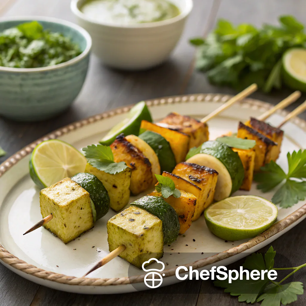 Zesty Squash and Tofu Skewers