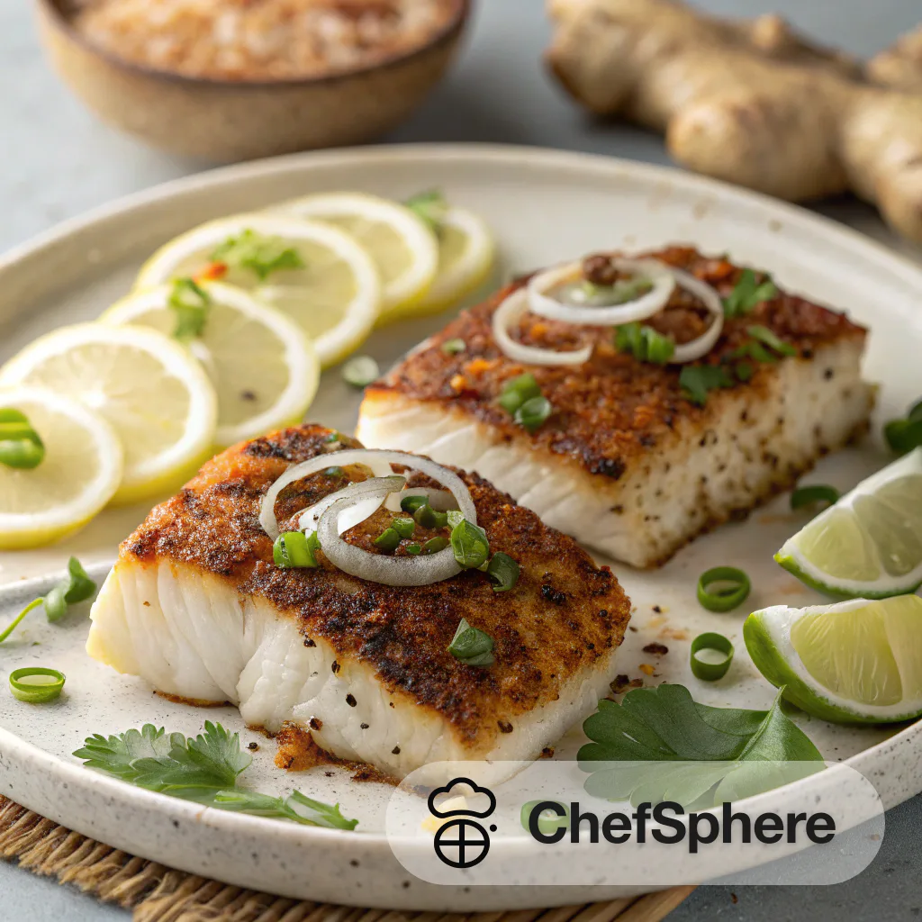 Afghan Spiced Baked Cod Fillets