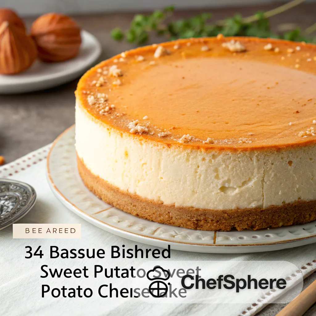 Basque-Inspired Sweet Potato Cheesecake Smoothness