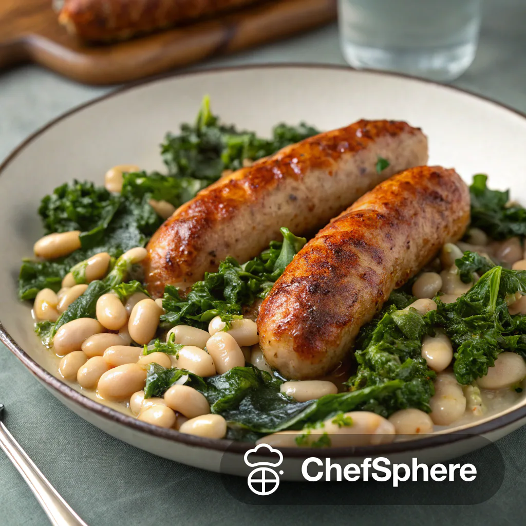 Sausage Kale White Bean Skillet