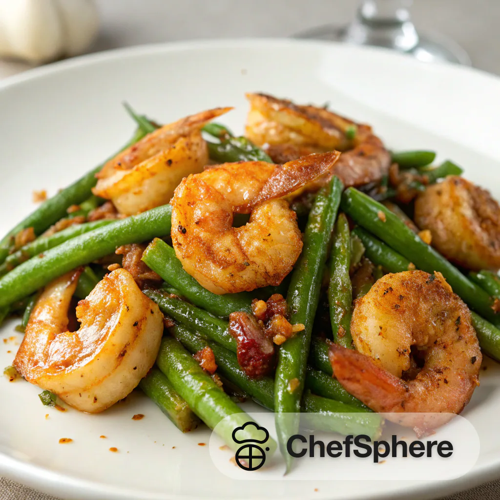 Bangladeshi Spicy Shrimp and Green Beans