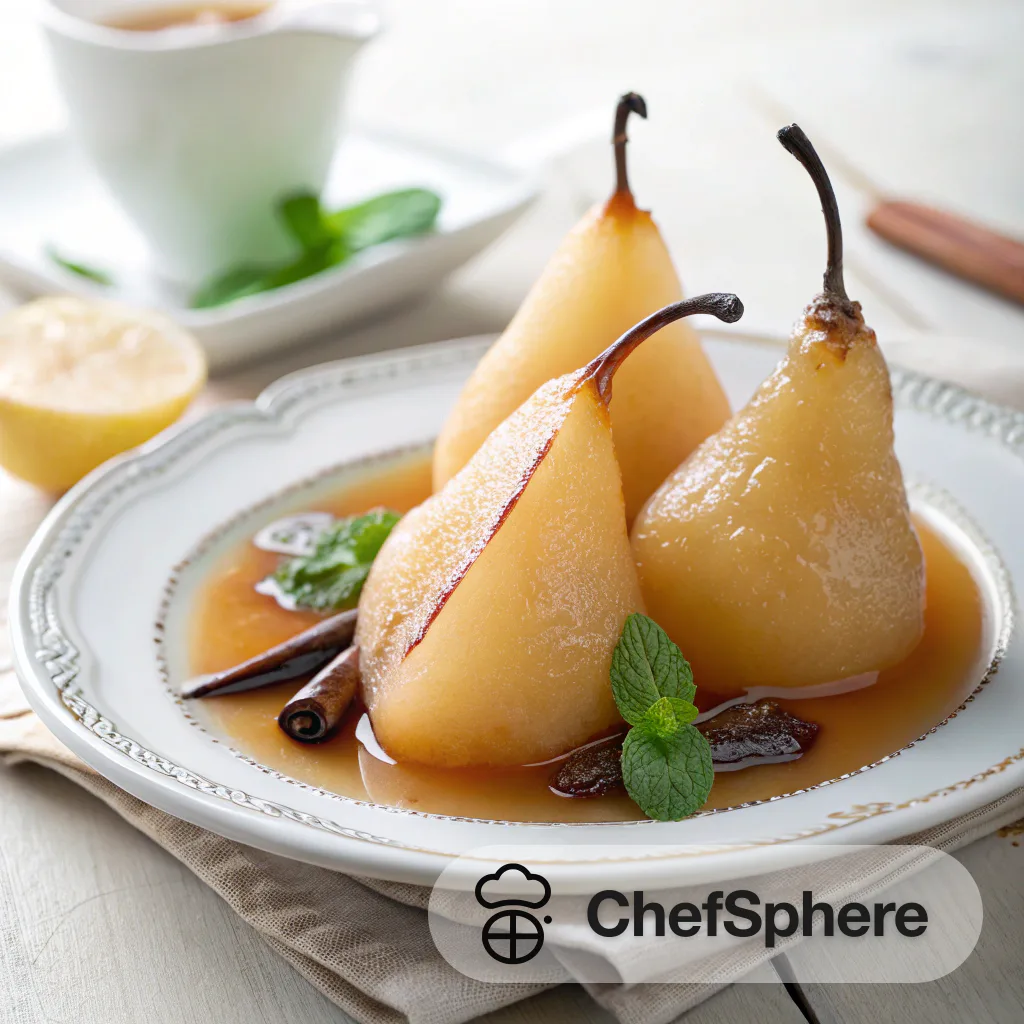Sweet Simmered Pears in Syrup