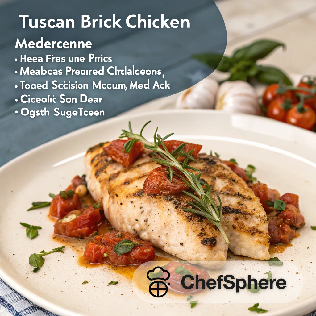 Tuscan Brick Chicken with Mediterranean Flavors