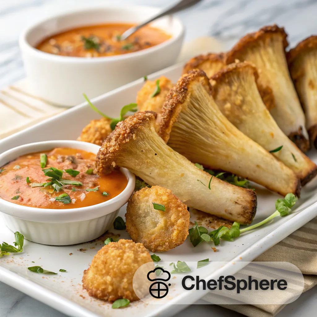 Crispy Mushroom Strips with Zesty Sauce