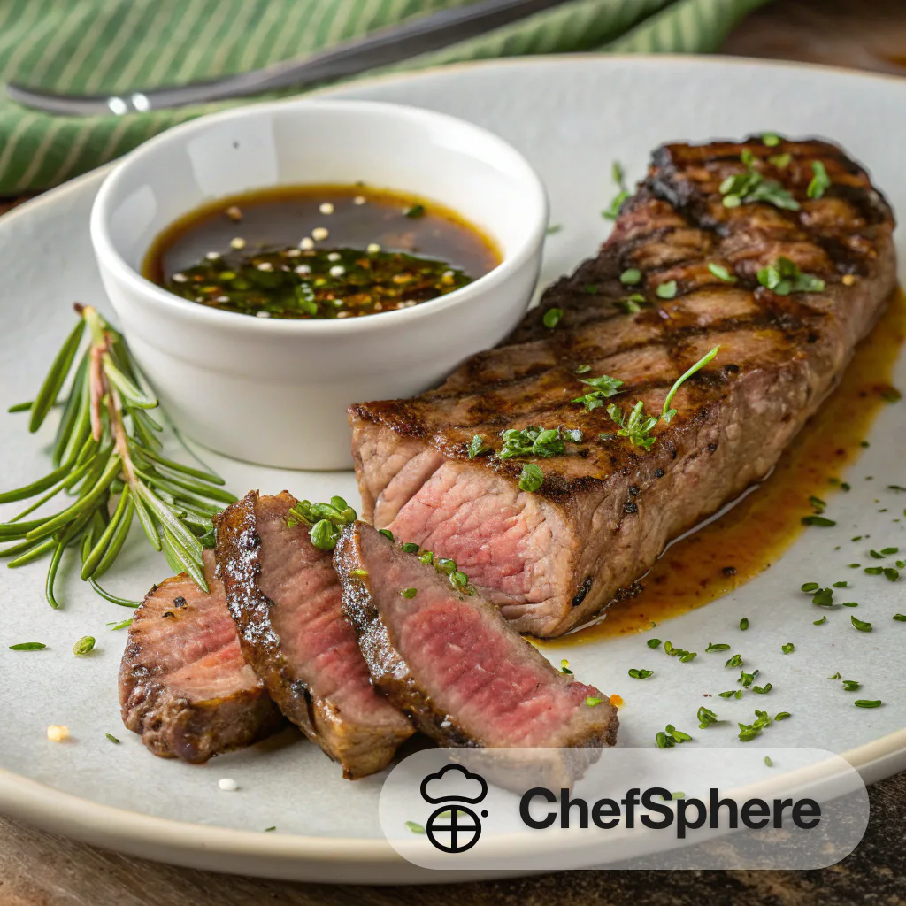 Savory Beef Strip Steak with Tangy