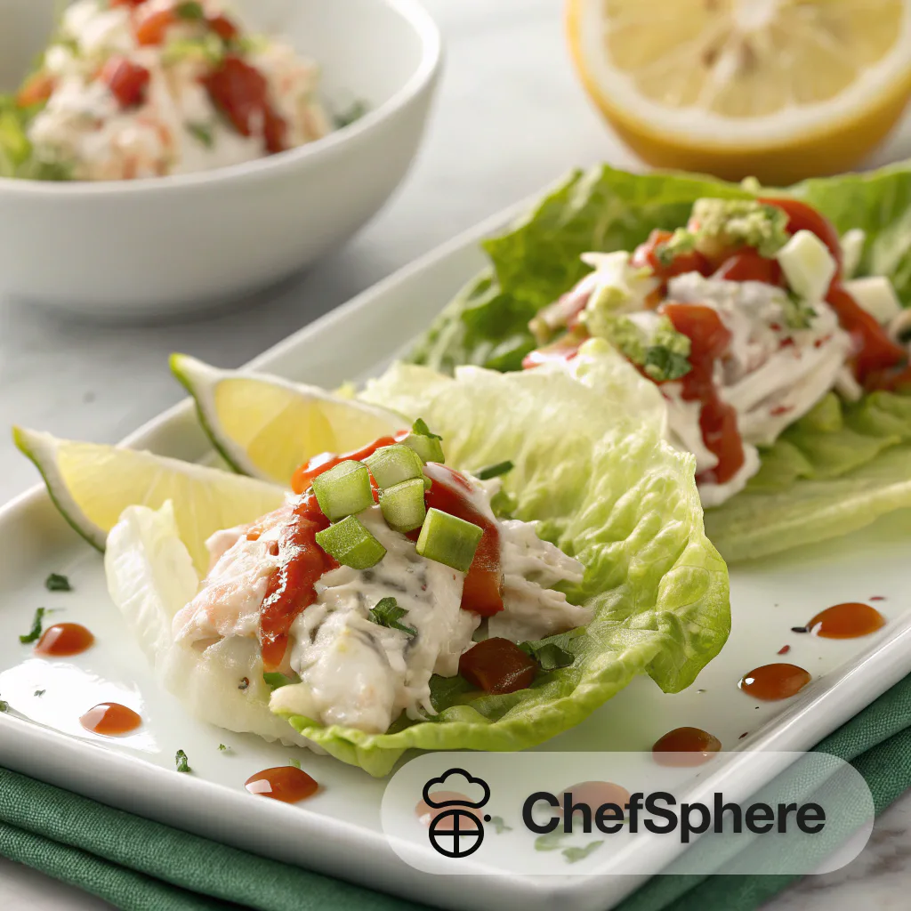 Crab Meat Lettuce Cups with Zesty