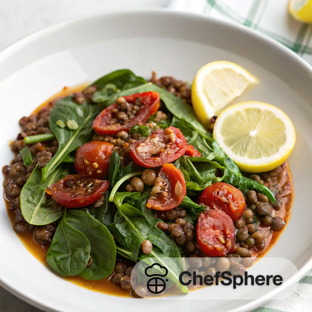 Lentil Greens Tomato Stew