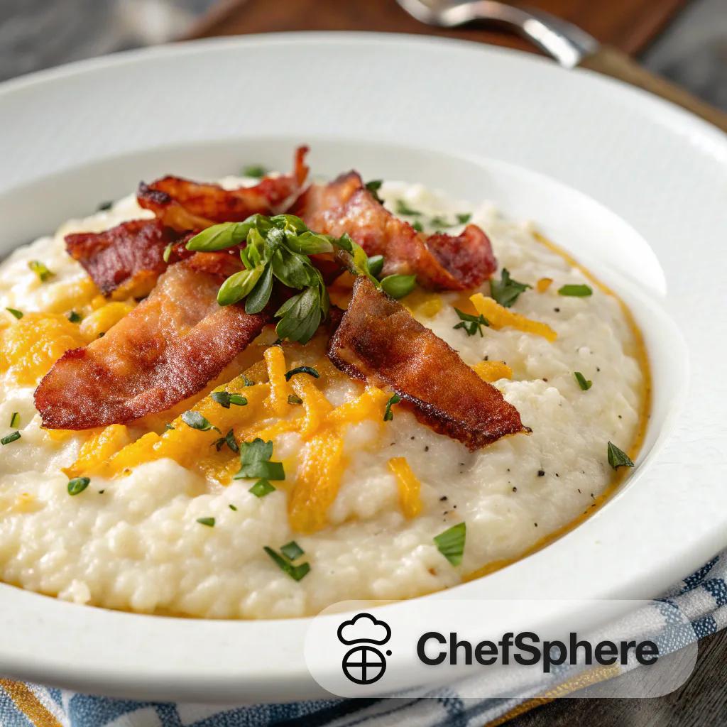 Spicy Bacon Cheddar Grits Recipe