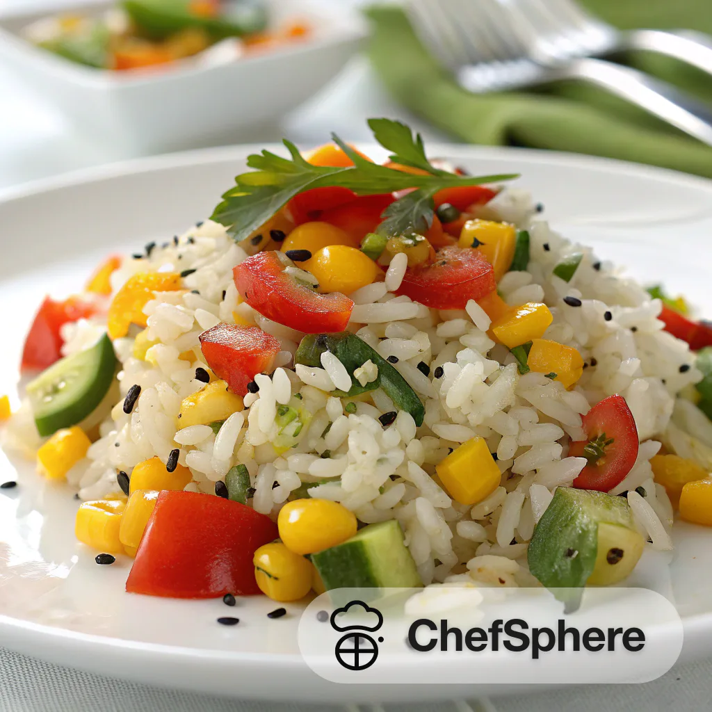 Zesty Veggie Rice Salad Refreshment