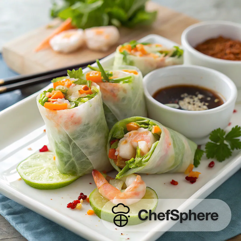 Shrimp and Veggie Rice Paper Rolls