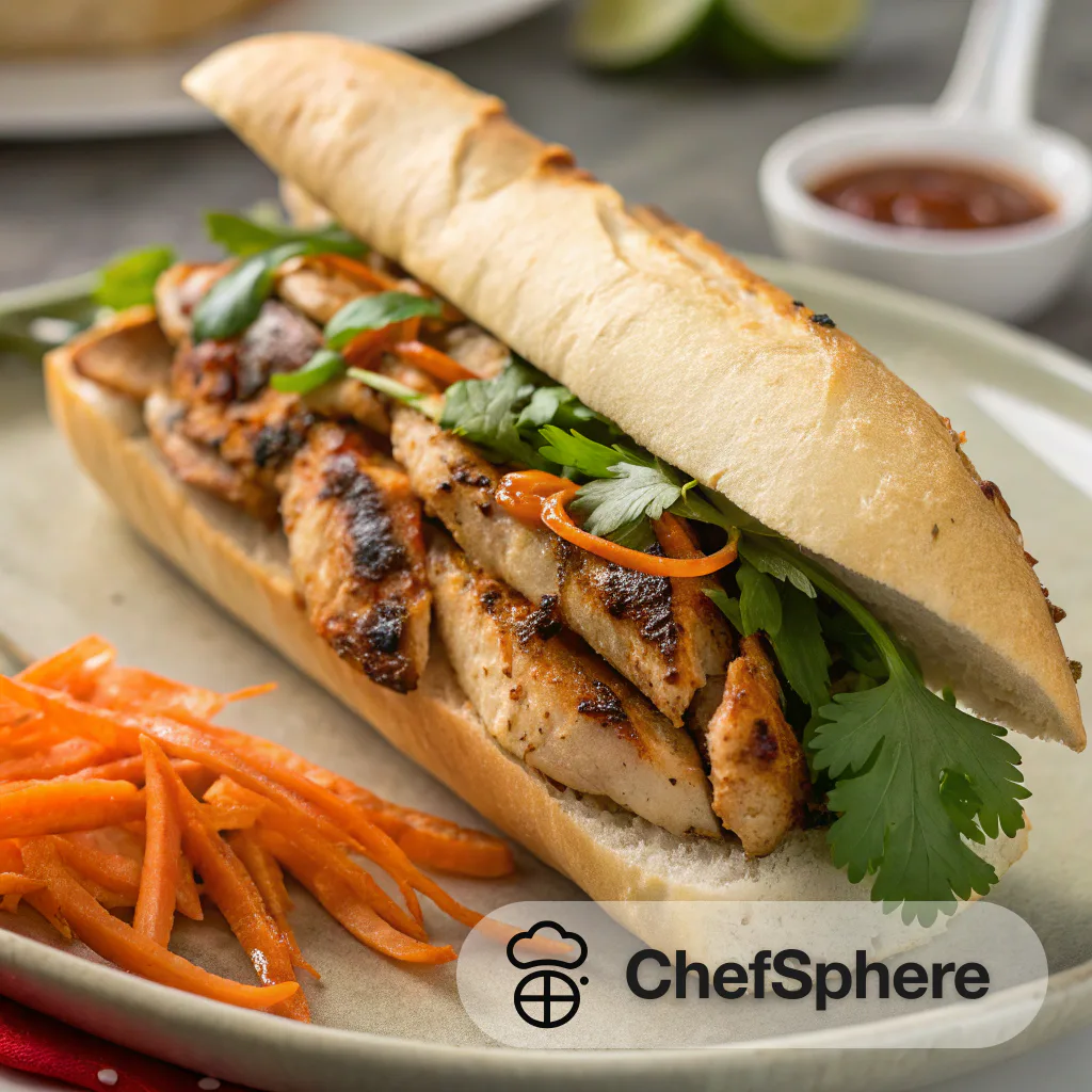Vietnamese Marinated Grilled Chicken Banh Mi