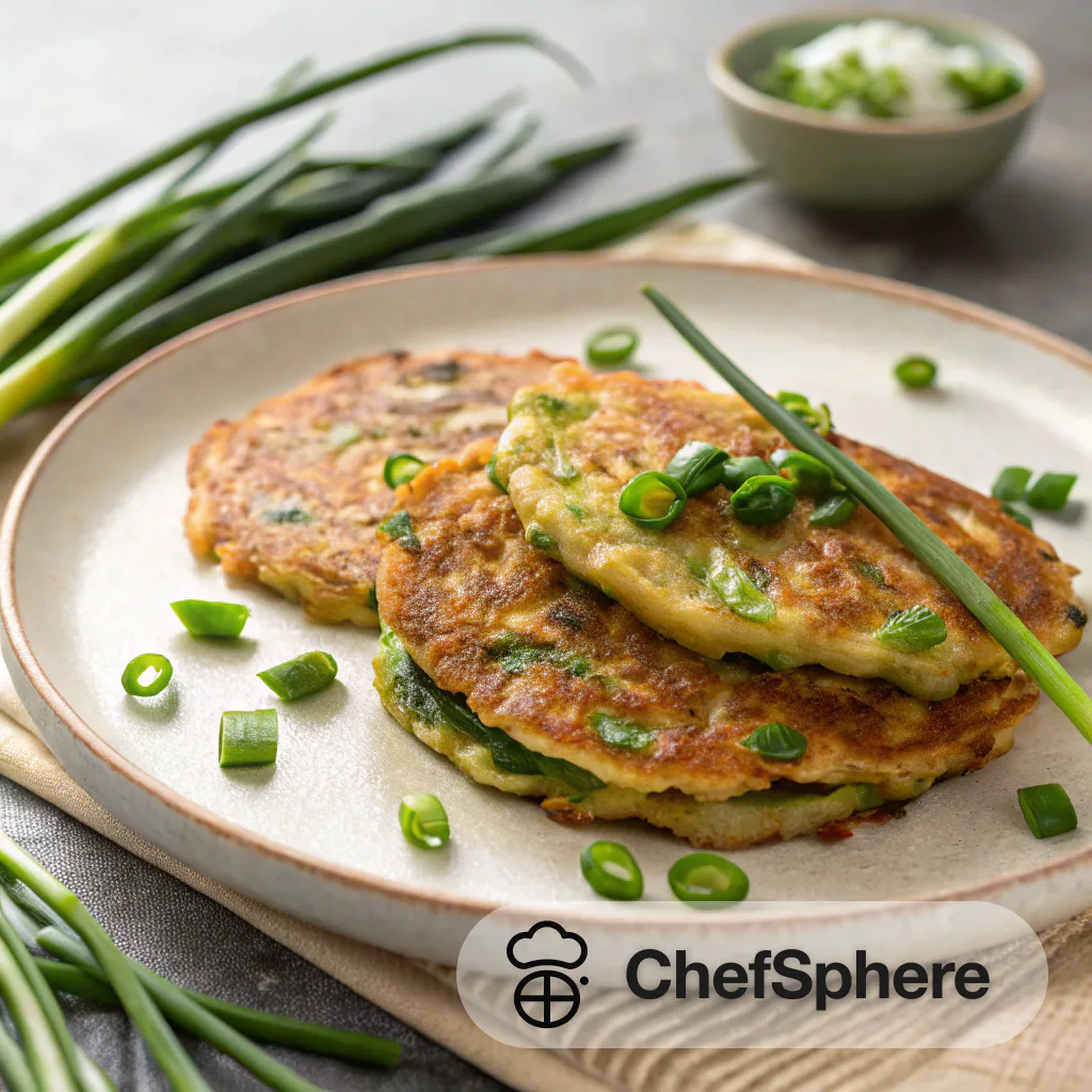 Korean Veggie Pancakes with Green Onions