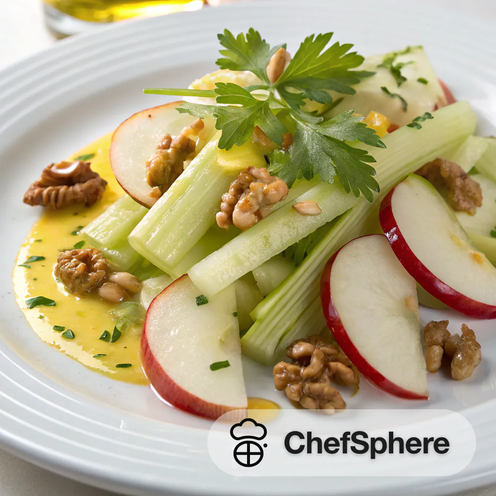 Apple Celery Walnut Mustard Salad