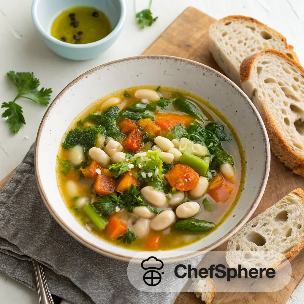 Seasonal Vegetable and White Bean Soup