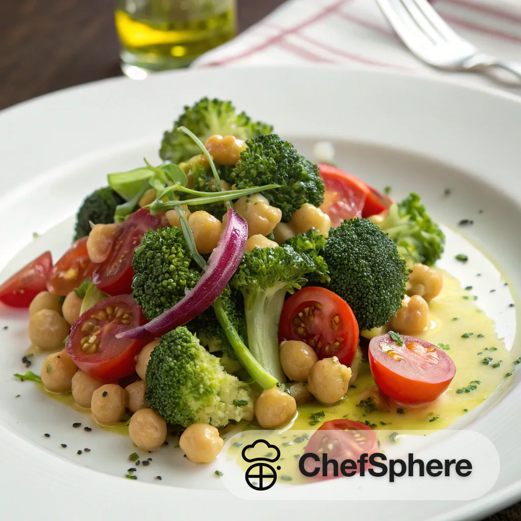 Chickpea Broccoli Tomato Salad: Healthy Veggie