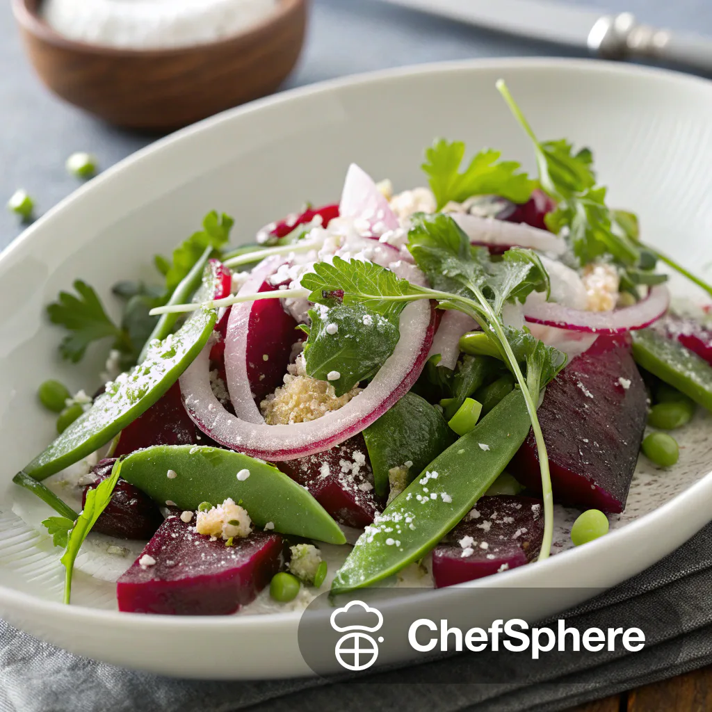 Beet and Snow Pea Crunch Salad