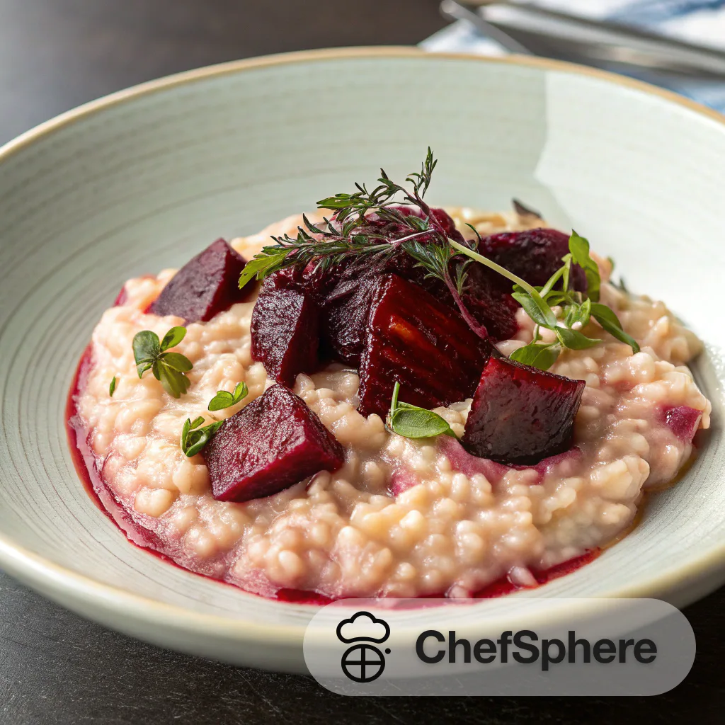 Beet Risotto with Creamy Texture