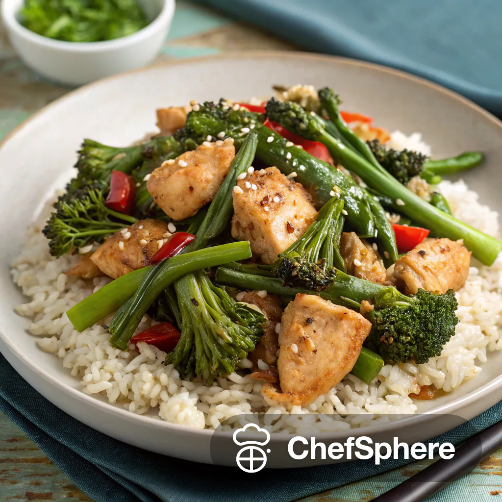 Chicken Broccolini Stir-Fry with Rice