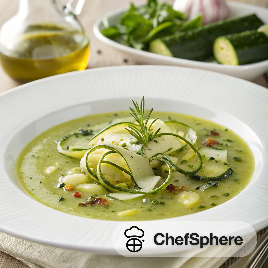 Chilled Herb Vegetable Soup with Zucchini