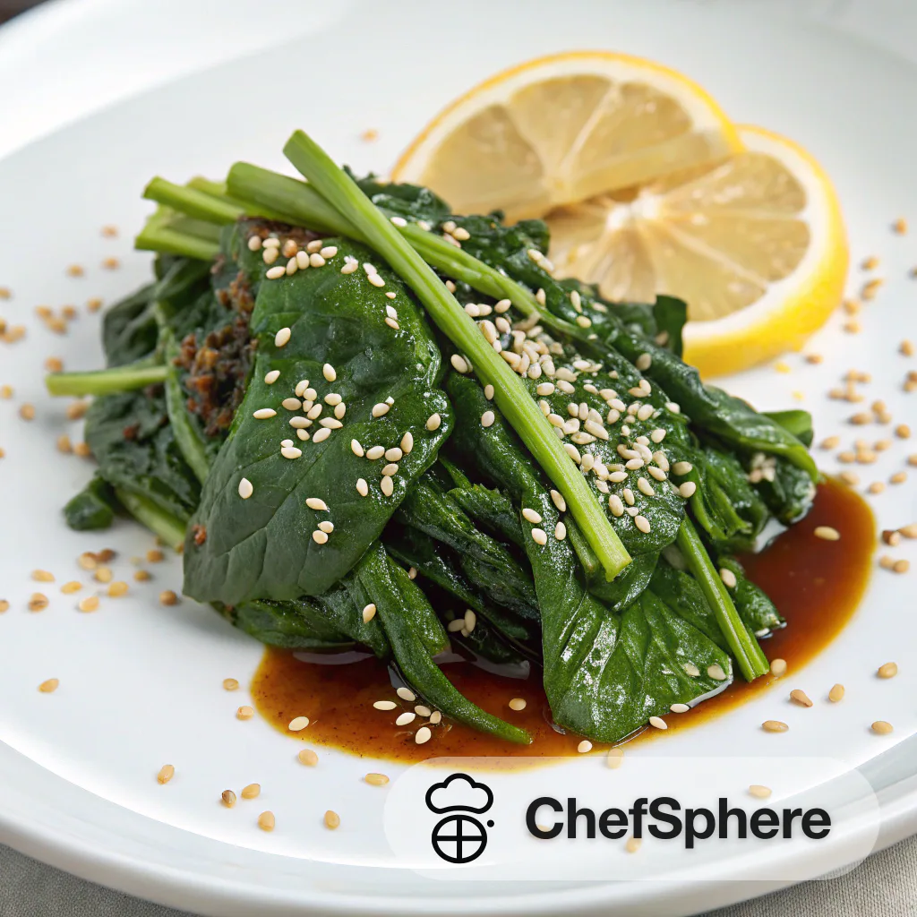 Spinach Sesame Steamed Greens