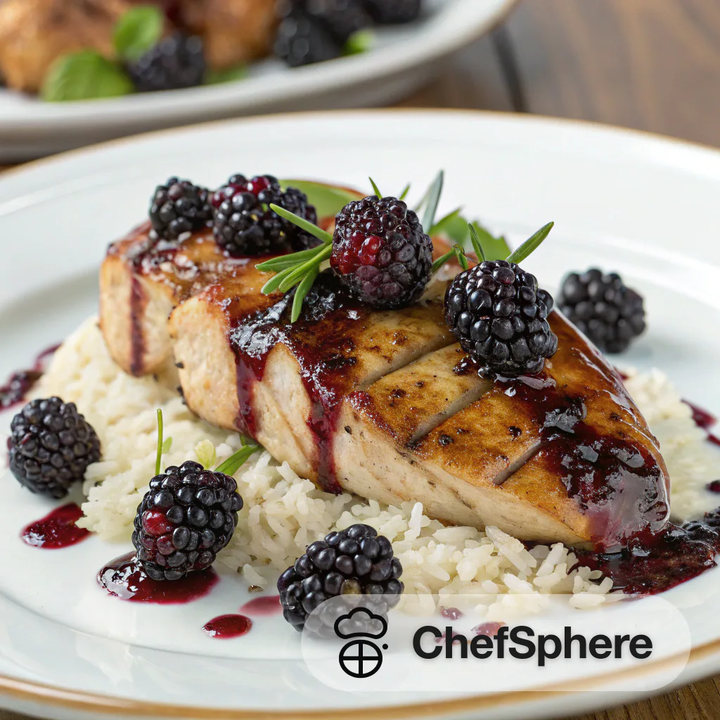 Balsamic Blackberry Glazed Chicken Dish