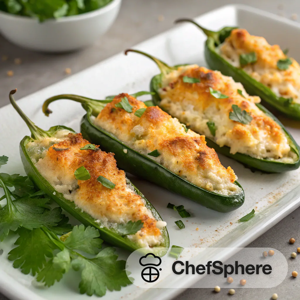 Spicy Baked Cheese Jalapeño Poppers