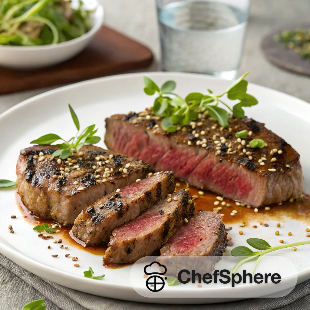 Sesame Miso Asian Beef Grilled Steaks