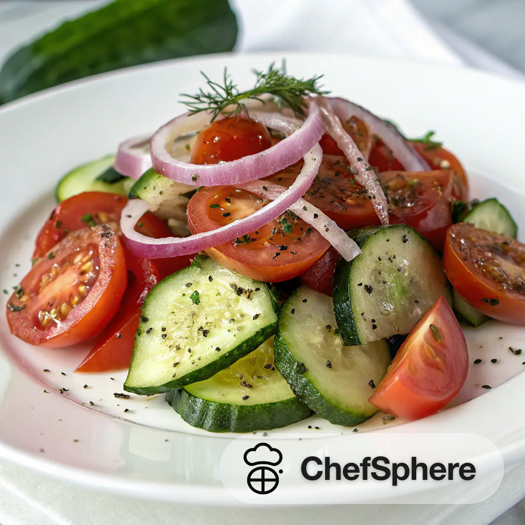 Tomato Cucumber Summer Salad Refreshment