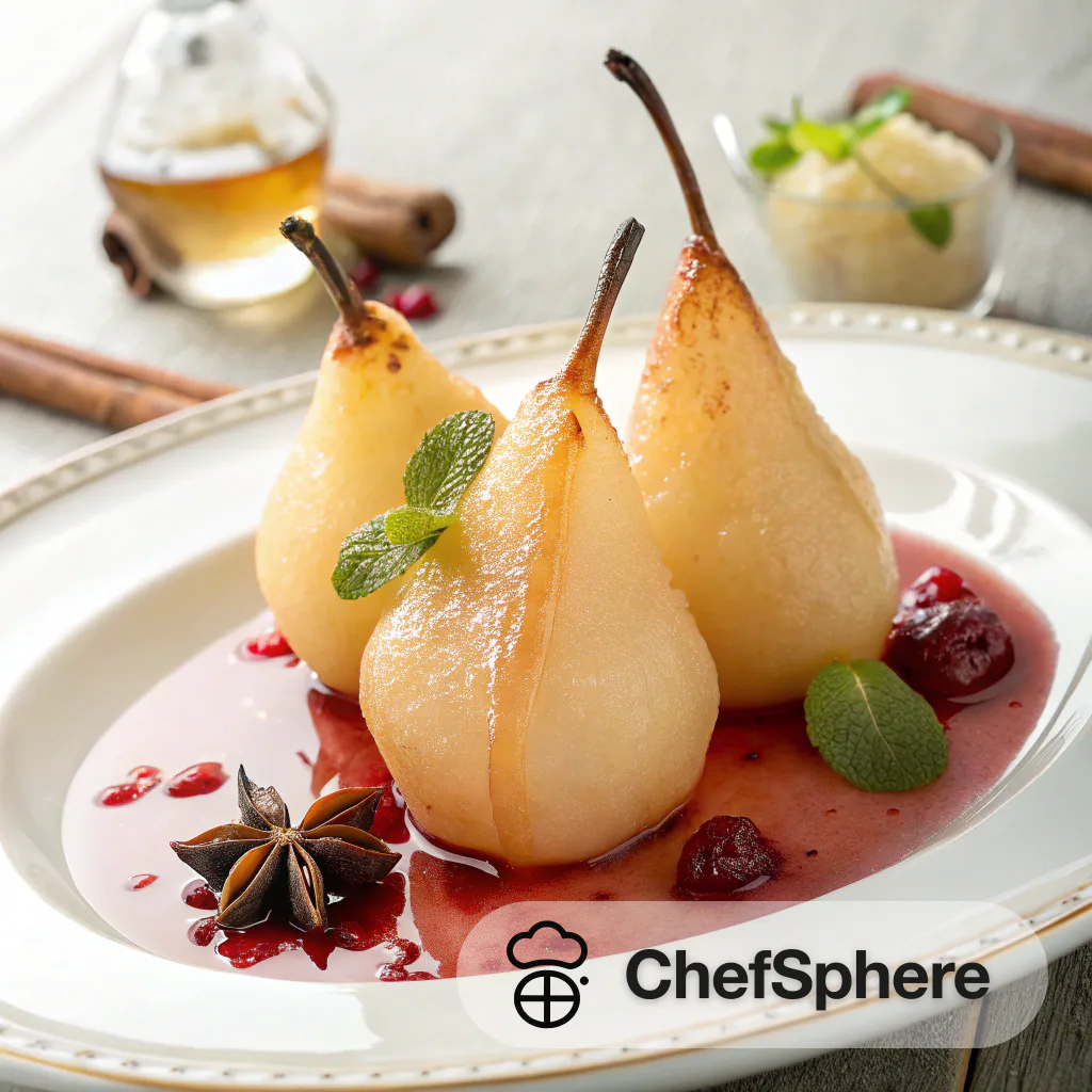 Ginger Poached Pears: Sweet Aromas