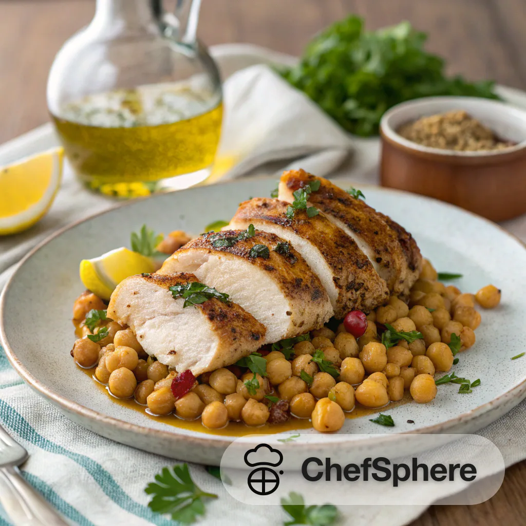 Spiced Chickpeas with Pan-Seared Chicken