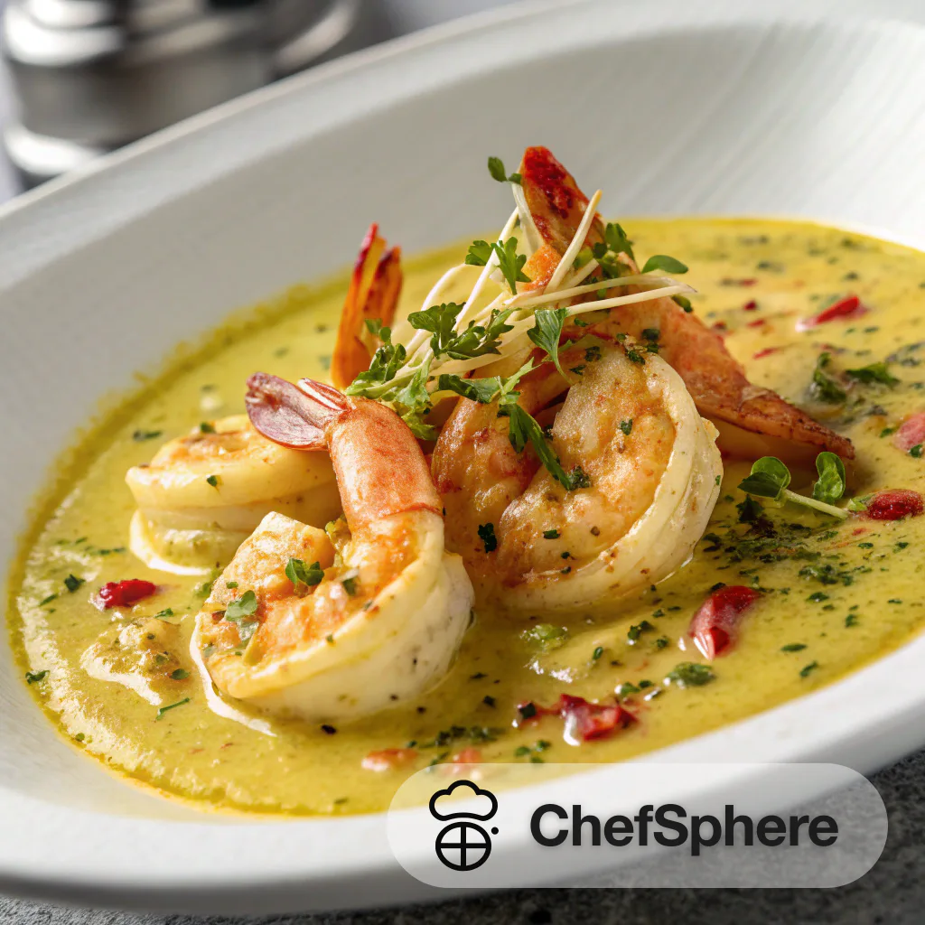 Creamy Yellow Curry Shrimp Burst