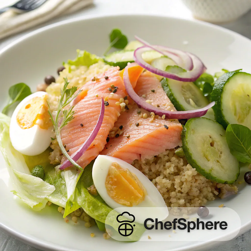 Smoked Trout Quinoa Breakfast Salad